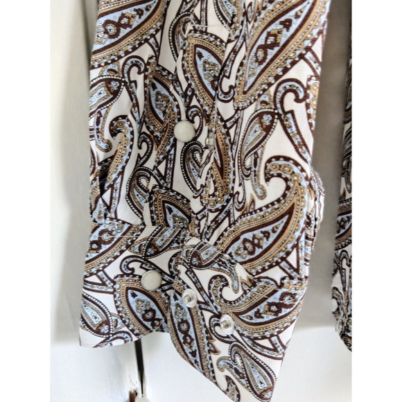 Rough Stock Panhandle Slim Long Sleeve Paisley Pearl Snap Shirt Western Men's XL - Picture 7 of 11